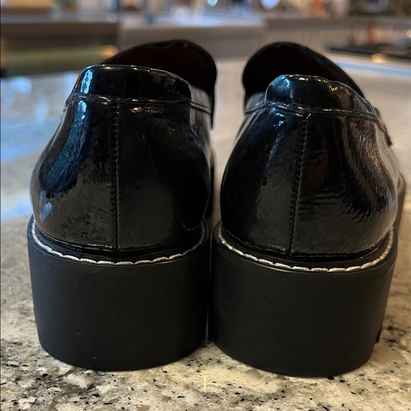 Franco Sarto Shiny Black Loafers - Picture 5 of 7